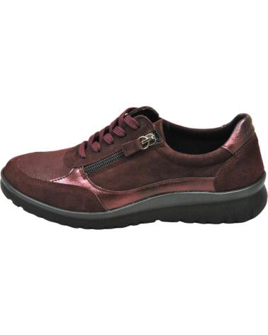 Zapatos de Mujer LUMEL – SNEAKER DEPORTIVO URBANO APERTURA CORDONES Y CREMA BORDO 635-BORDO PLANET-BORDO PARIS