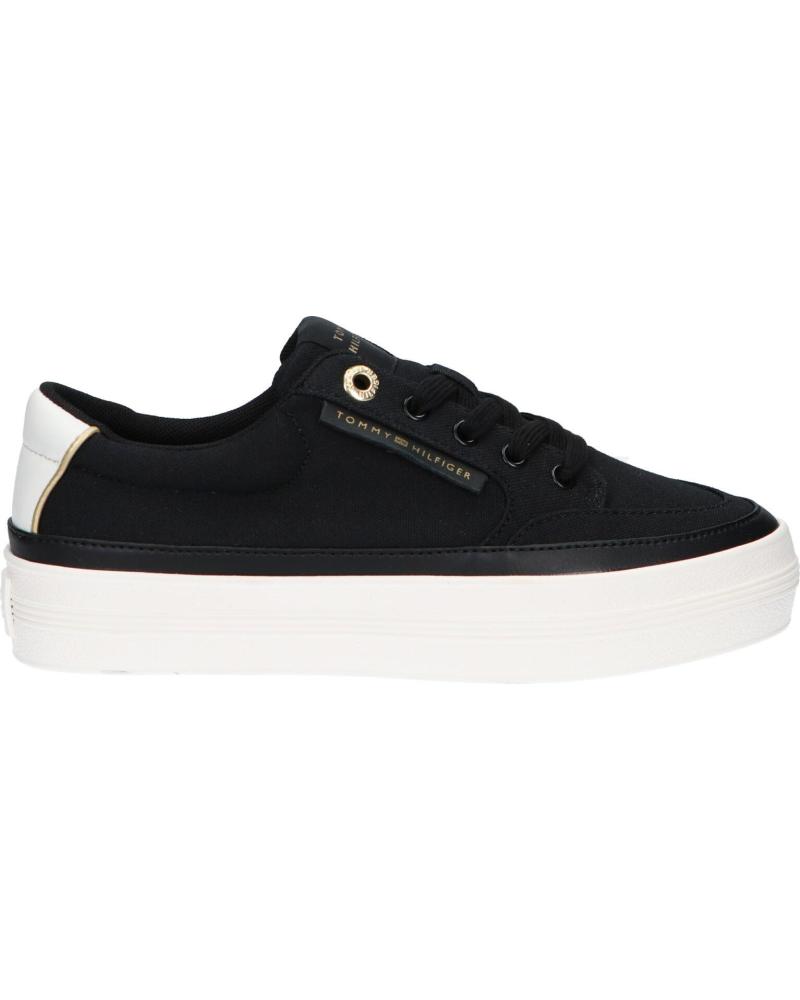 Woman Trainers TOMMY HILFIGER FW0FW08323 ESSENTIAL VULC TEXTILE SNEAKER BDS BLACK