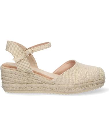 Sandales pour Femme PUNTOSALAO SANDALIA DE CUNA BAJA EN YUTE MUJER COLOR APRICOT TEXTURA VARIOS COLORES