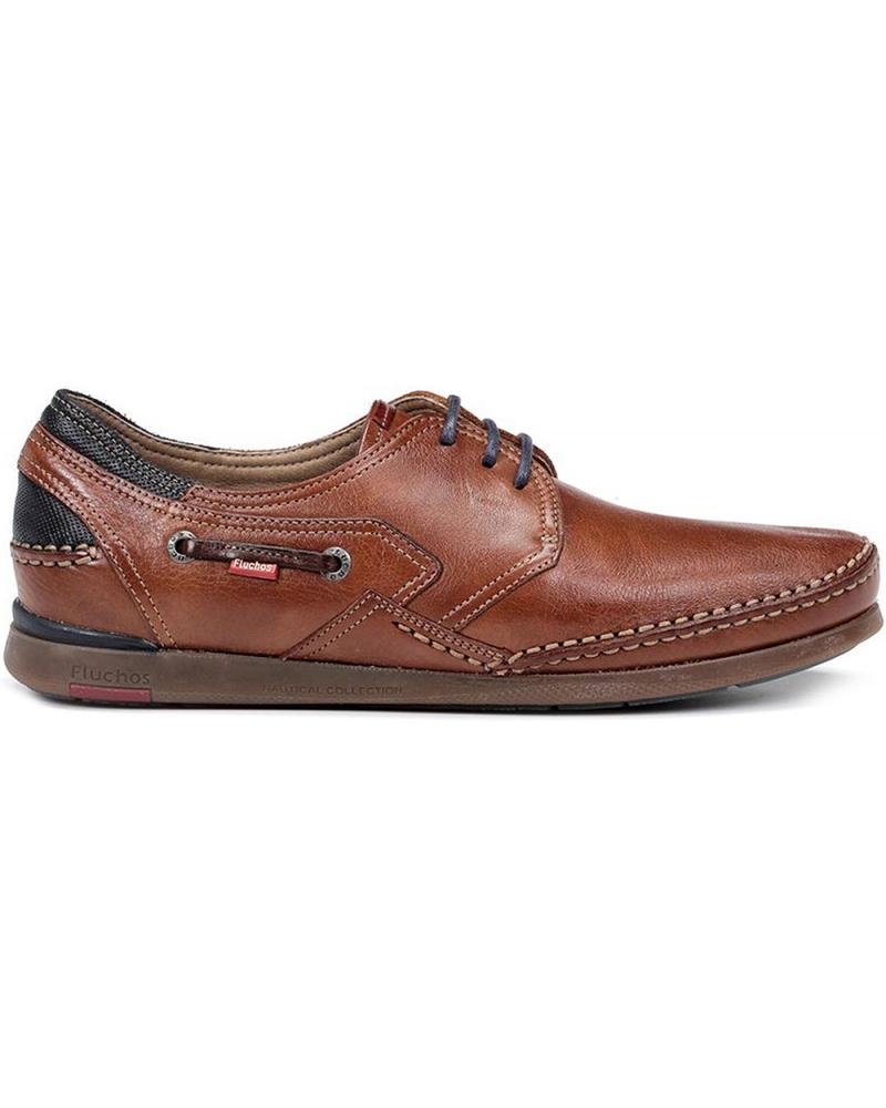 FLUCHOS ZAPATOS DE CORDON EN PARA HOMBRE MARRON