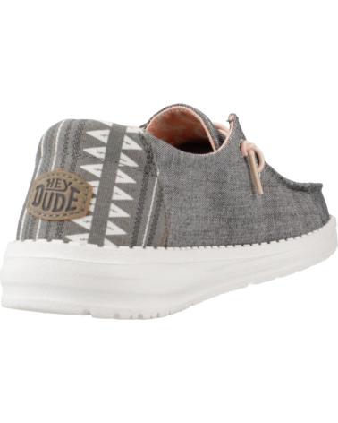 Nauticos per Donna HEY DUDE ZAPATILLAS MUJER MODELO WENDY BOHO COLOR GRIS GREY