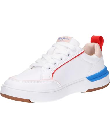 Sportschuhe für Damen und Mädchen PEPE JEANS PGS30539 BAXTER PATCH 800WHITE