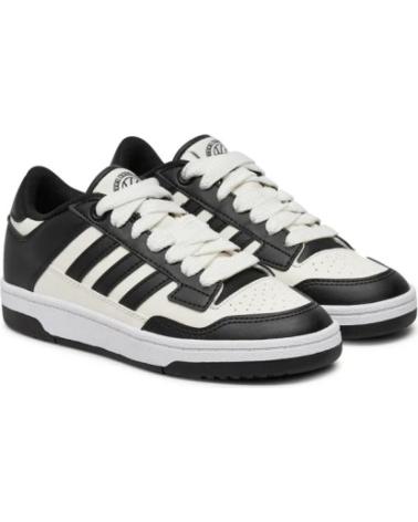 Sportivo per Donna e Bambina e Bambino ADIDAS JR0166 RAPID COURT LOW J CBLACK-CLOWHI-FTWWHT