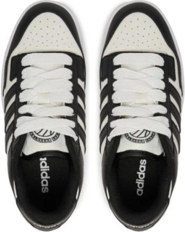 Sportivo per Donna e Bambina e Bambino ADIDAS JR0166 RAPID COURT LOW J CBLACK-CLOWHI-FTWWHT