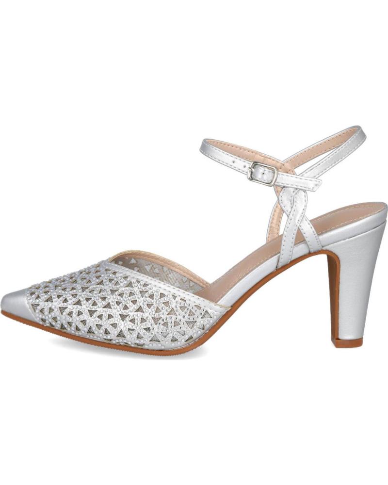 Sandales pour Femme PRESTIGIO C-517 ZAPATOS DE TACON PARA MUJER PLATA