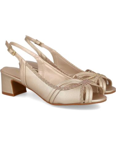 Sandalen für Damen PRESTIGIO C-502 ZAPATOS DE TACON BAJO PARA MUJER TAUPE