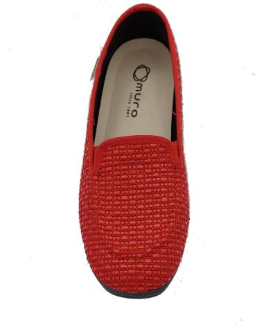 Woman shoes GARRIDO MURO MOSASIN LONA MUJER ROJO