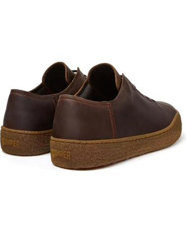 Sapatos de Homem CAMPER ZAPATO CASUAL DE PIEL ENGRASADA CON SUELA DE GOMA BROWN