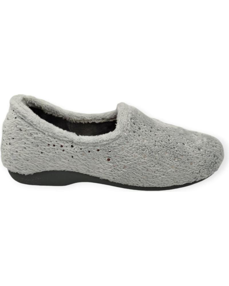 Pantufas de Mulher BEREVERE ZAPATILLA CASA CERRADA GRIS