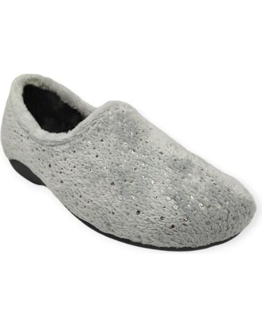 Pantufas de Mulher BEREVERE ZAPATILLA CASA CERRADA GRIS