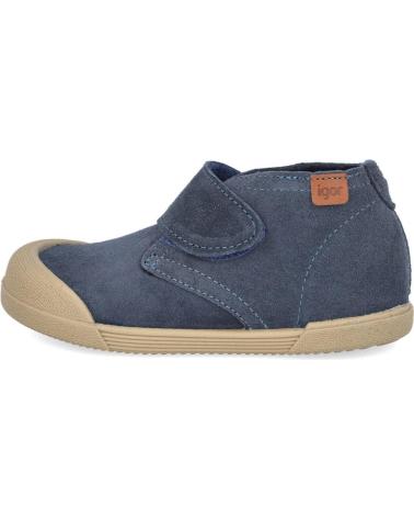 BOTINS BAREFOOT EM CAMURÇA IGOR TUI W10321 JEANS AZUL JEANS
