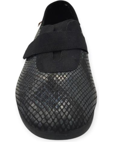 Sportif pour Femme BEREVERE ZAPATILLA CONFORT VELCRO NEGRO
