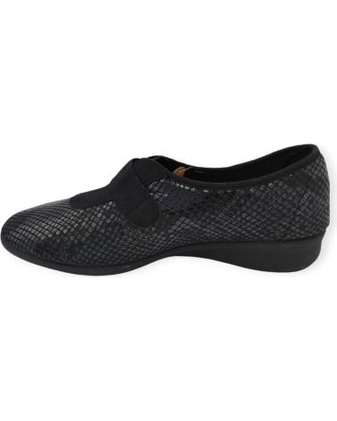 Sportif pour Femme BEREVERE ZAPATILLA CONFORT VELCRO NEGRO