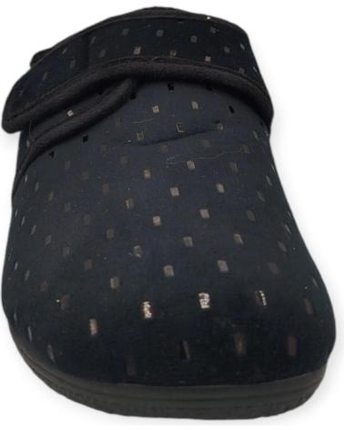Hausschuhe für Damen BEREVERE ZAPATILLA CONFORT VELCRO NEGRO