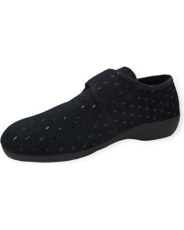 Hausschuhe für Damen BEREVERE ZAPATILLA CONFORT VELCRO NEGRO