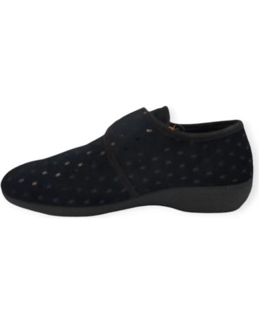 Hausschuhe für Damen BEREVERE ZAPATILLA CONFORT VELCRO NEGRO