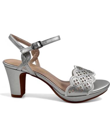 Sandalen für Damen TIMBOS SANDALIA TACON FIESTA MUJER PLATA 130760 PLATEADO