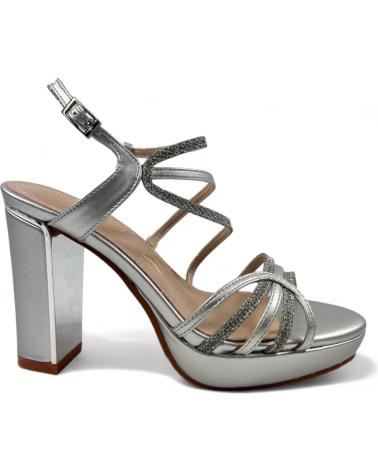 Sandalen für Damen TIMBOS SANDALIA TACON FIESTA MUJER PLATA 130757 PLATEADO