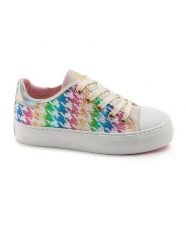Deportivas de Mujer y Niña PAOLA PABLOSKY - ZAPATILLA LONA FANTASIA COLORES BLANCO GLITER