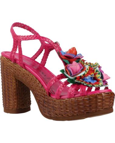 Sandales pour Femme PONS QUINTANA SANDALIAS MUJER MODELO CANNES COLOR ROSA TRENZADO