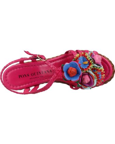 Sandales pour Femme PONS QUINTANA SANDALIAS MUJER MODELO CANNES COLOR ROSA TRENZADO