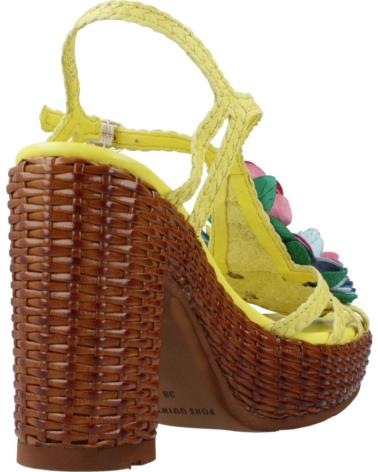 Sandálias de Mulher PONS QUINTANA SANDALIAS MUJER MODELO CANNES COLOR AMARILLO TRENZADO
