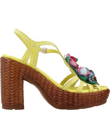 Sandálias de Mulher PONS QUINTANA SANDALIAS MUJER MODELO CANNES COLOR AMARILLO TRENZADO