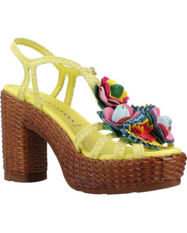 Sandálias de Mulher PONS QUINTANA SANDALIAS MUJER MODELO CANNES COLOR AMARILLO TRENZADO