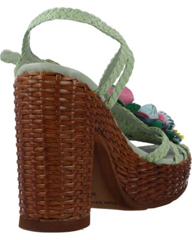 Sandales pour Femme PONS QUINTANA SANDALIAS MUJER MODELO CANNES COLOR VERDE TRENZADO