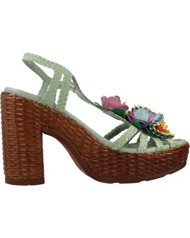 Sandales pour Femme PONS QUINTANA SANDALIAS MUJER MODELO CANNES COLOR VERDE TRENZADO