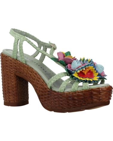 Sandales pour Femme PONS QUINTANA SANDALIAS MUJER MODELO CANNES COLOR VERDE TRENZADO