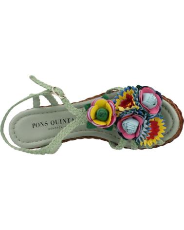 Sandales pour Femme PONS QUINTANA SANDALIAS MUJER MODELO CANNES COLOR VERDE TRENZADO