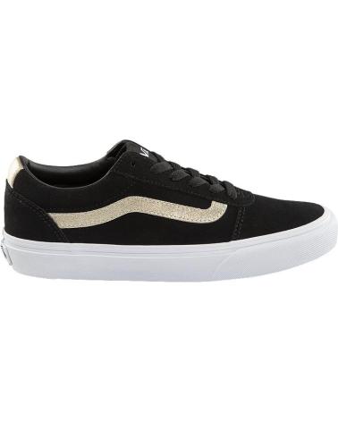 Woman Trainers VANS OFF THE WALL VANS WARD SUEDE METALLIC BLACK GOLD NEGRO