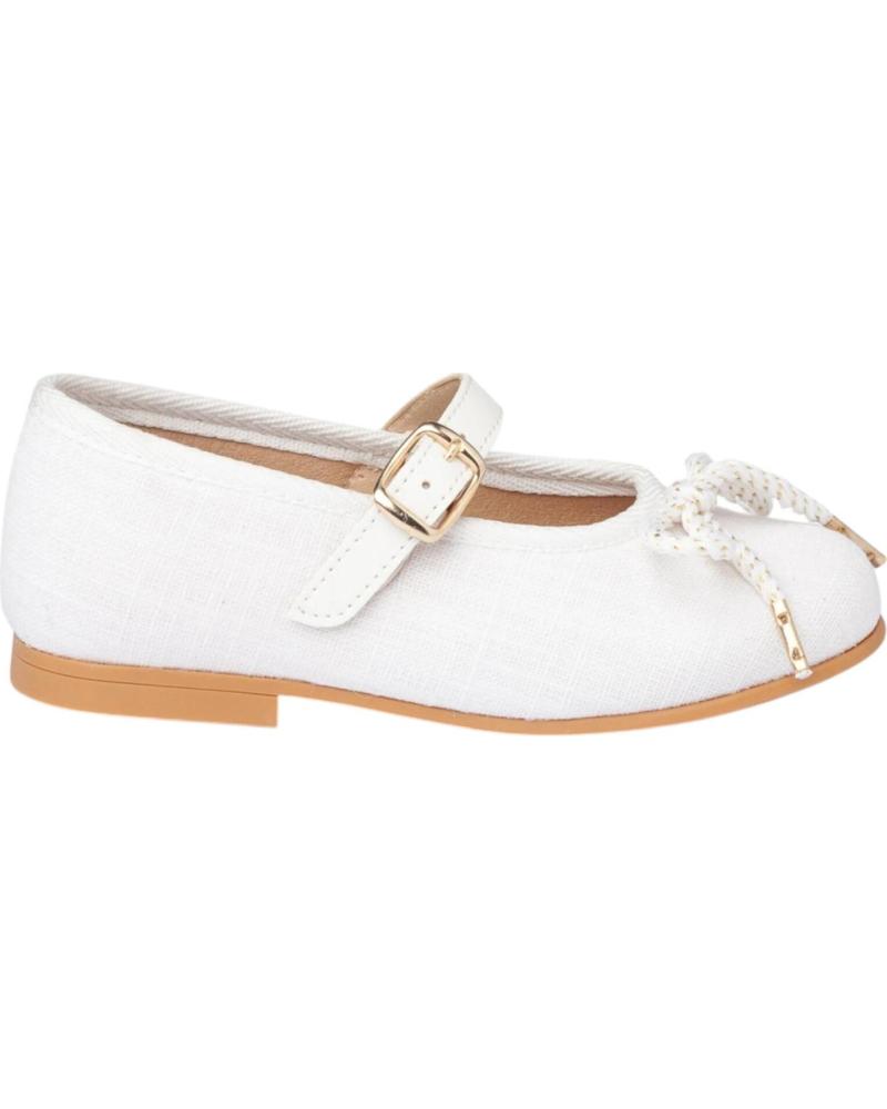 Ballerines pour Fille ANGELITOS BAILARINAS 1557 BAILARINA LINO HEBILLA BLANCO