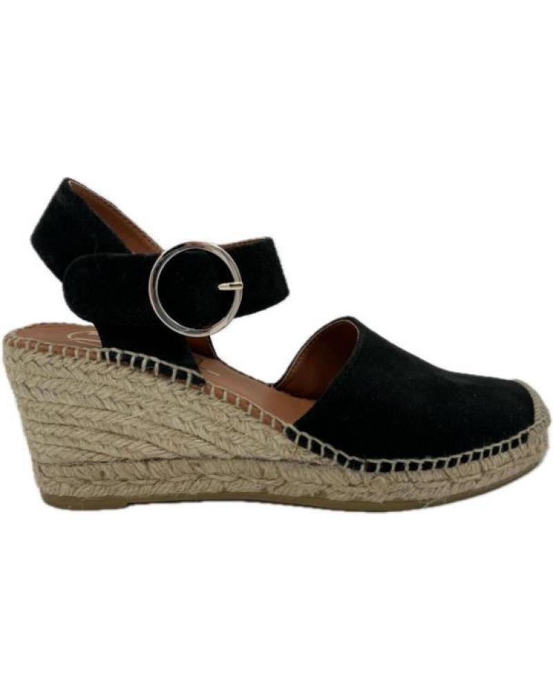Woman Sandals VIGUERA ALPARGATA 1922 VITELO NEGRA DE NEGRO