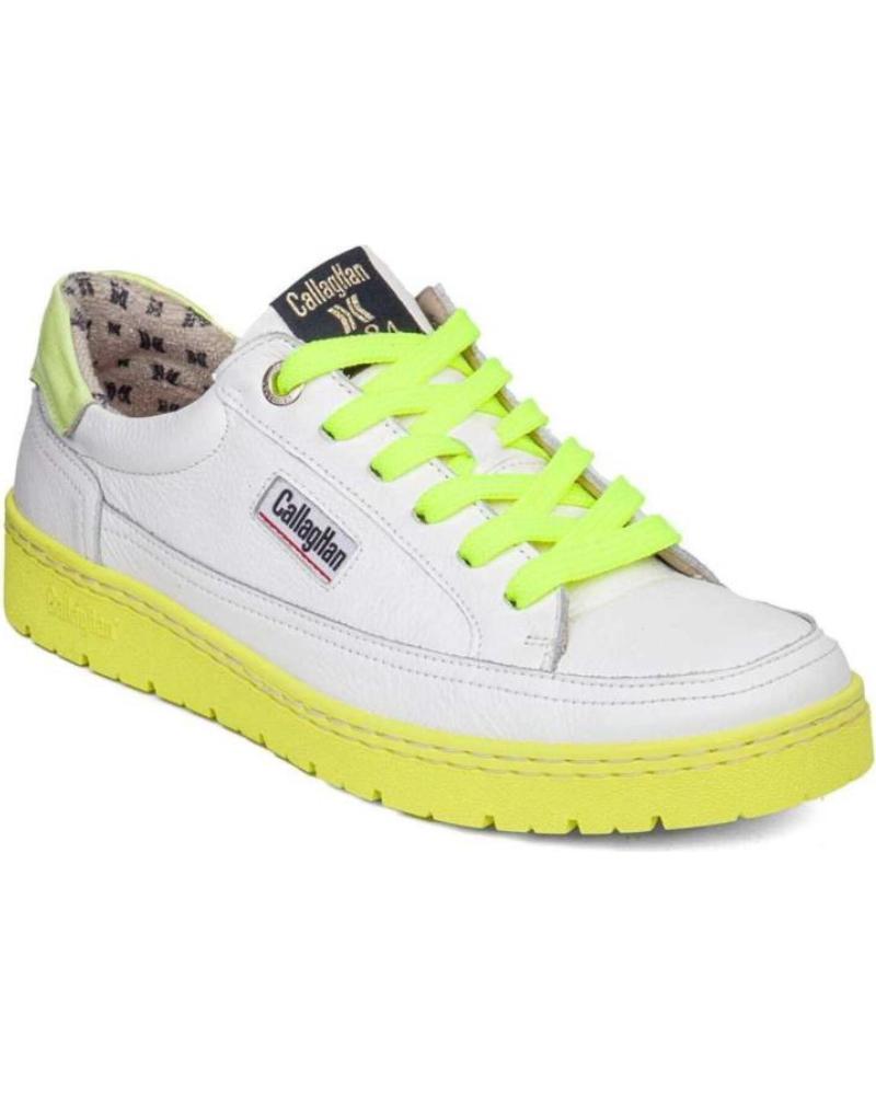 Esportes  de Homem CALLAGHAN ZAPATILLA PETETE 55210 BLANCA Y AMARILLA DE AMARILLO