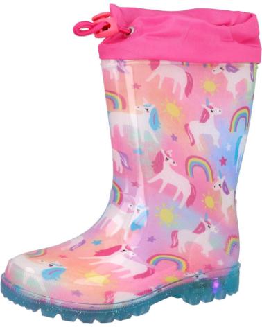Botas de água  de Menina BUBBLE BOBBLE BUBBLE KIDS C1193-L BOTAS DE AGUA CON LUCES PARA NINA ROSA