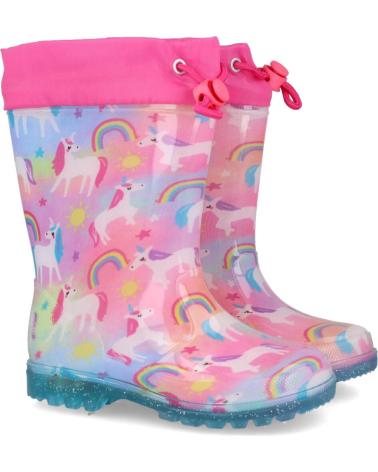 Botas de água  de Menina BUBBLE BOBBLE BUBBLE KIDS C1193-L BOTAS DE AGUA CON LUCES PARA NINA ROSA