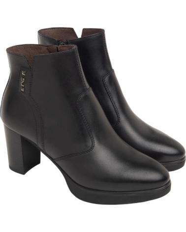 Botins de Mulher NERO GIARDINI BOTIN VESTIR DE PIEL CON TACON Y PLATAFORMA NEGRO