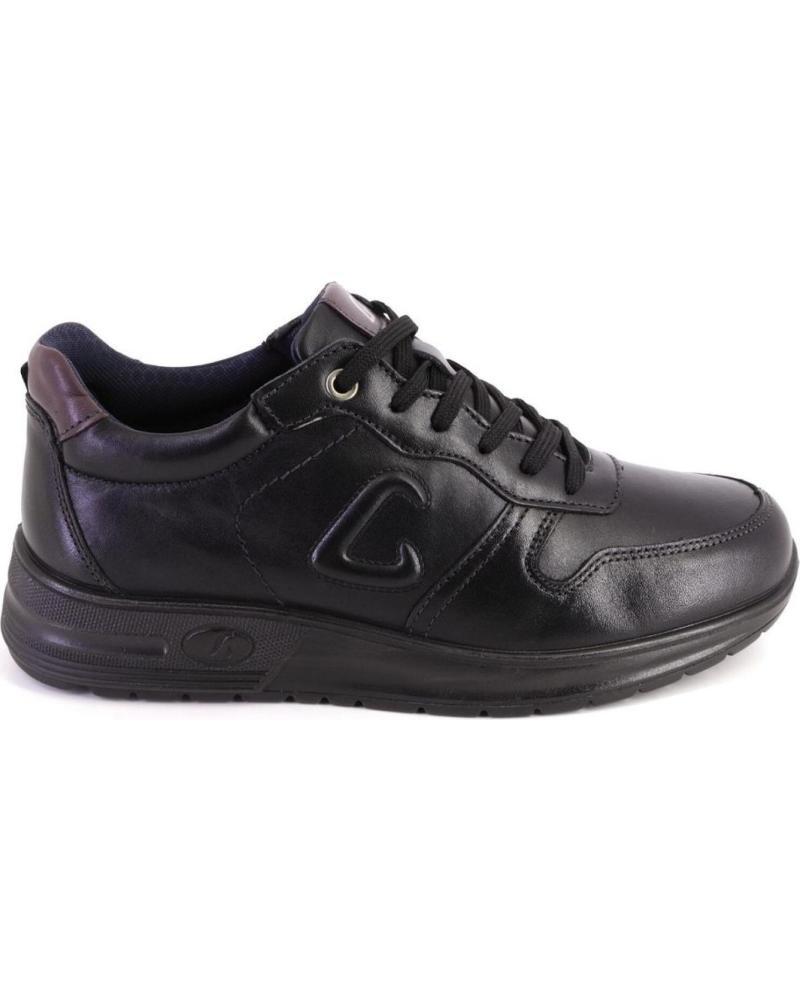Deportivas de Hombre LUISETTI 36201 ZAPATILLAS CASUAL DE HOMBRE NEGRO NOBUK NEGRO