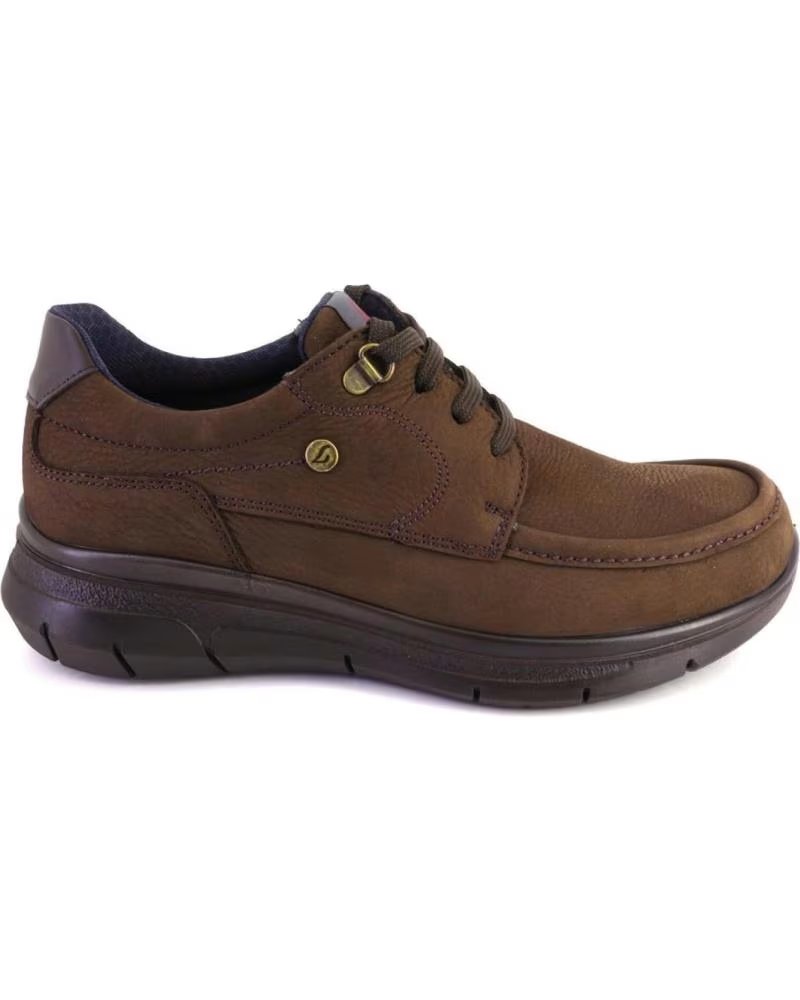 Man shoes LUISETTI 36119 ZAPATOS CON CORDONES DE HOMBRE NOBUK MARRON