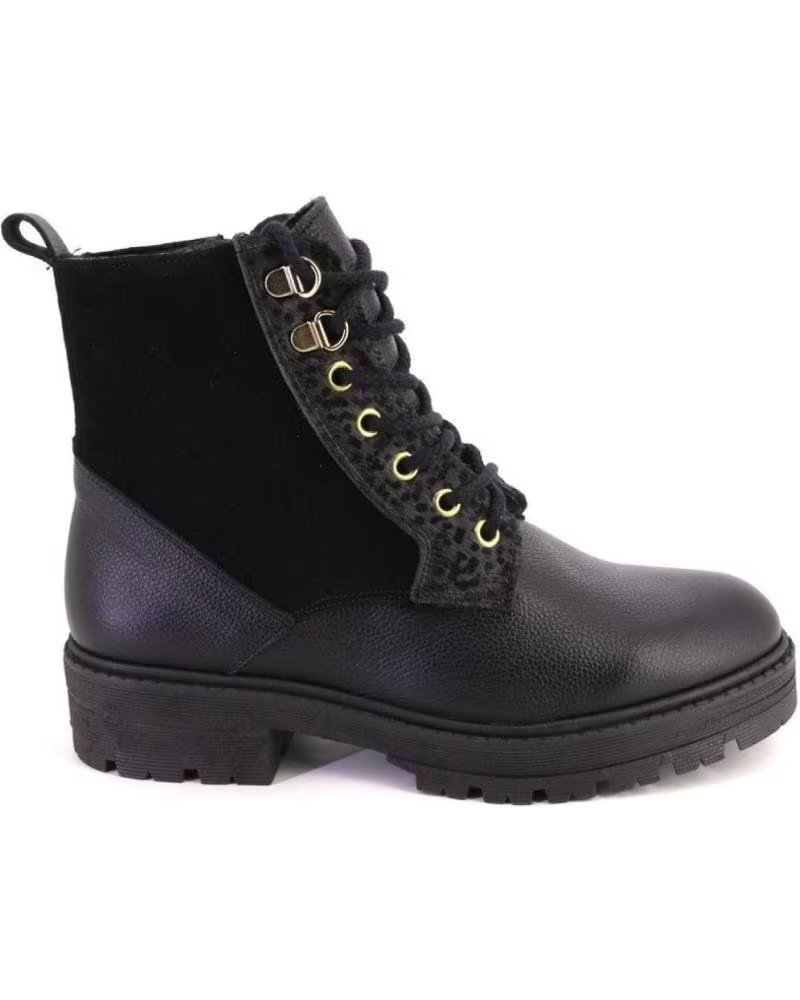 Woman Mid boots NIVAL LANDA BOTINES DE MUJER NEGRO PIEL NEGRO