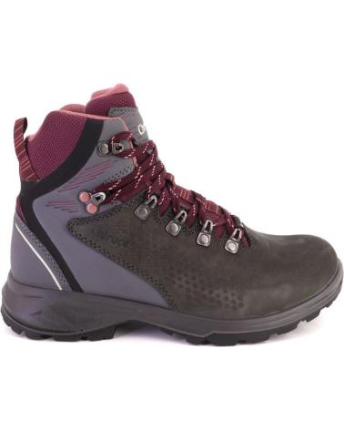 Boots für Damen CHIRUCA TAIGA TREKKING DE MUJER PIEL GRIS-BURDEOS