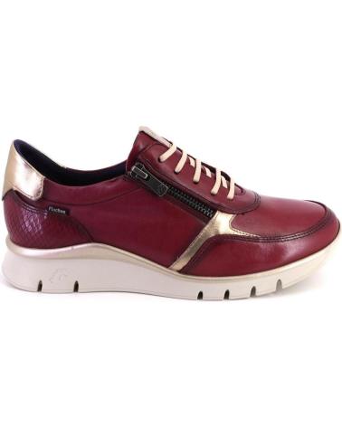 Esportes  de Mulher FLUCHOS F2070 ZAPATILLAS CASUAL DE MUJER CUERO PIEL BURDEOS