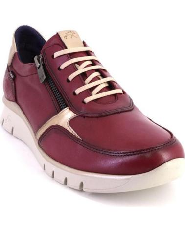Esportes  de Mulher FLUCHOS F2070 ZAPATILLAS CASUAL DE MUJER CUERO PIEL BURDEOS