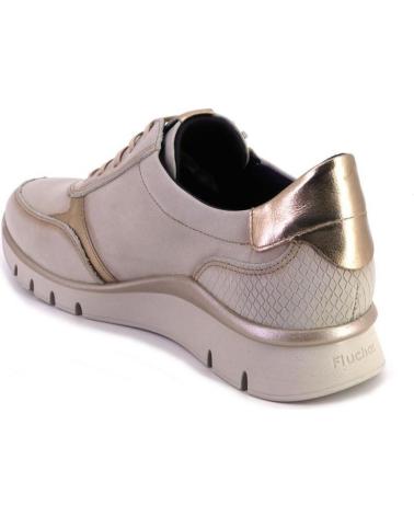 Esportes  de Mulher FLUCHOS F2070 ZAPATILLAS CASUAL DE MUJER CUERO PIEL BEIGE
