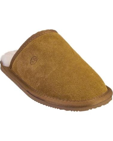 Calzado de casa de Mujer KELARA K41223 ZAPATILLAS DE CASA DE MUJER ANTE SERRAJE CUERO