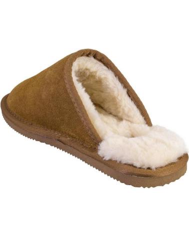 Calzado de casa de Mujer KELARA K41223 ZAPATILLAS DE CASA DE MUJER ANTE SERRAJE CUERO