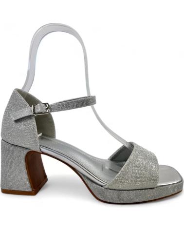 Sandalen für Damen TIMBOS SANDALIA TACON FIESTA PLATAFORMA MUJER PLATA 130794 PLATEADO