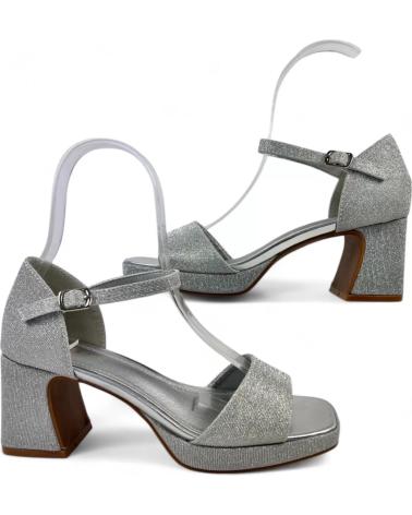 Sandalen für Damen TIMBOS SANDALIA TACON FIESTA PLATAFORMA MUJER PLATA 130794 PLATEADO